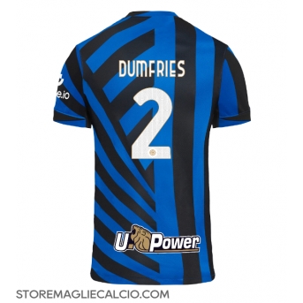 Inter Milan Denzel Dumfries #2 Maglia Gara Casa Repliche 2024-25